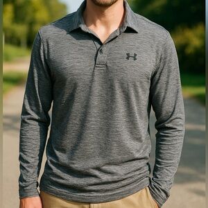 Under Armour Gray Loose Long Sleeve Pullover Size Large